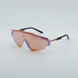 NIKE MARQUEE EDGE M 519 Sunglasses Lilac Shield Frame, Rose Gold Lenses